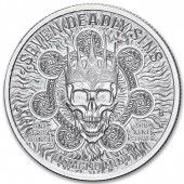 Срібний раунд 1oz Ненажерливість "Сім Смертних Гріхів" США