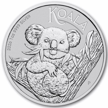 Серебряная монета 1oz Коала 1 доллар 2026 Австралия
