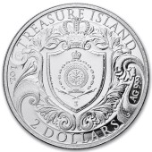 Срібна монета 1oz Острів Скарбів 2 долари 2026 Ніуе
