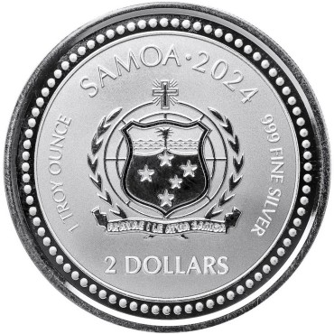 Серебряная монета 1oz Иисус Творец 2 доллара 2024 Самоа