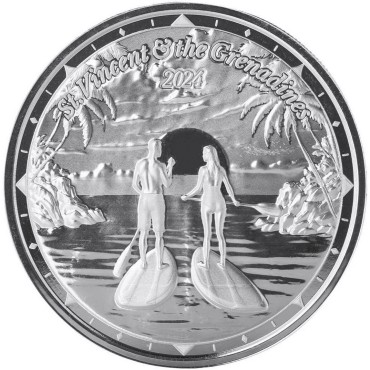 Срібна монета 1oz Сент-Вінсент і Гренадіни 2 долара 2024 Східні Кариби