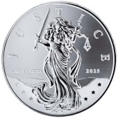 Срібна монета 1oz Юстиція 1 долар 2025 Ніуе