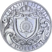 Срібна монета 1oz Острів Скарбів 2 долари 2026 Ніуе