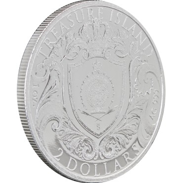 Срібна монета 1oz Острів Скарбів 2 долари 2026 Ніуе