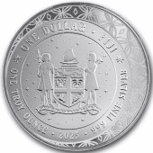 Серебряная монета 1oz Единорог 1 доллар 2025 Фиджи