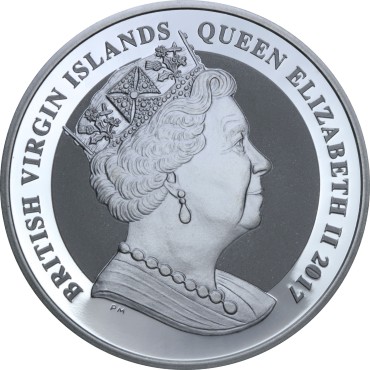 Серебряная монета 1oz Пегас 1 доллар 2017 БВО