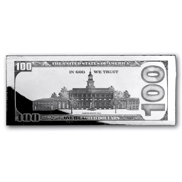 Серебряная банкнота 4oz "100 долларов" 2026 США
