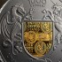 Серебряная монета 1oz Украина Земля Cвободы 1000 Сатоши 2026 Соединенные Крипто Штаты (позолота)