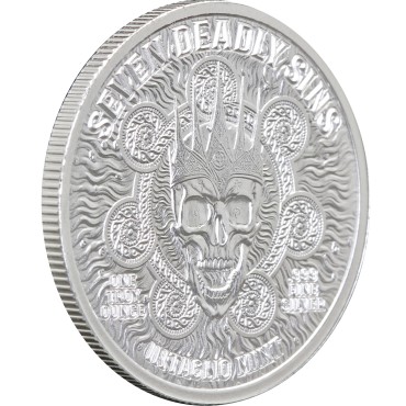 Серебряный раунд 1oz Похоть "Семь Cмертных Грехов" США