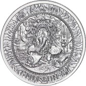 Серебряный раунд 1oz Чревоугодие "Семь Cмертных Грехов" США