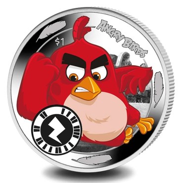 Монета Angry Birds Red 1 долар 2018 Сьєрра-Леоне (кольорова)