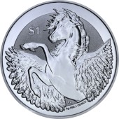 Серебряная монета 1oz Пегас 1 доллар 2019 БВО