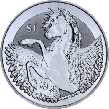 Серебряная монета 1oz Пегас 1 доллар 2019 БВО