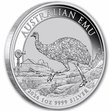 Серебряная монета 1oz Эму 1 доллар 2026 Австралия