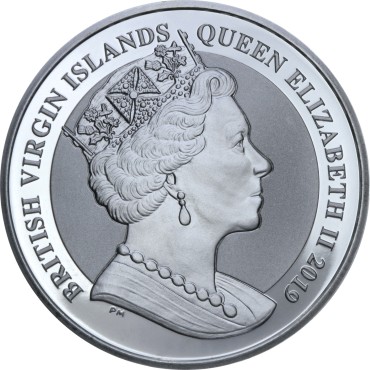 Срібна монета 1oz Пегас 1 долар 2019 БВО