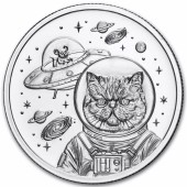 Серебряный раунд 1oz Космический Кот "Идеальное Серебро" США