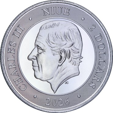 Срібна монета 1oz Південний Хрест 2 долари 2026 Ніуе (високий рельєф)