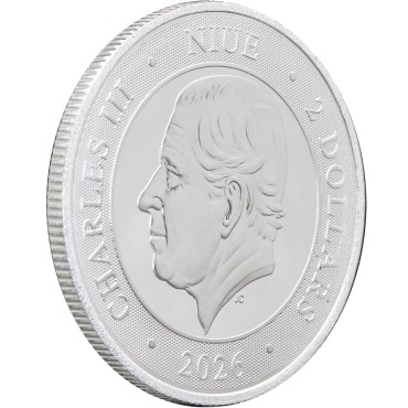 Серебряная монета 1oz Южный Крест 2 доллара 2026 Ниуэ (высокий рельеф)