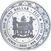 Серебряная монета 1oz Единорог 1 доллар 2025 Фиджи