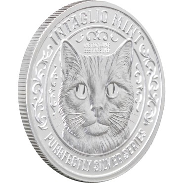 Срібний раунд 1oz Космічний Кіт "Ідеальне Срібло" США