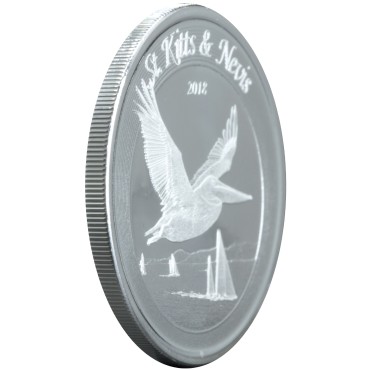 Серебряная монета 1oz Сент-Китс и Невис 2 доллара 2018 Восточные Карибы