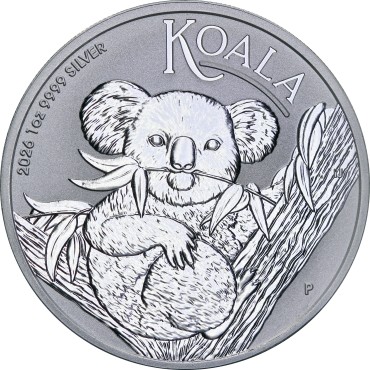 Срібна монета 1oz Коала 1 долар 2026 Австралія
