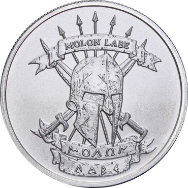 Серебряный раунд 1oz Molon Labe "Приди И Возьми" США