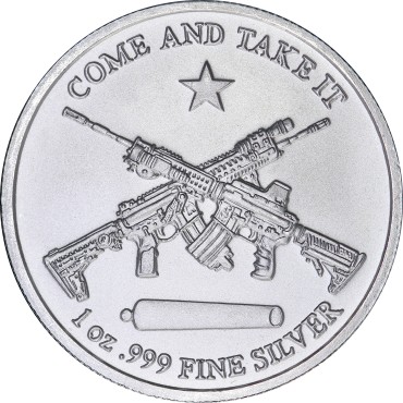 Серебряный раунд 1oz Molon Labe "Приди И Возьми" США