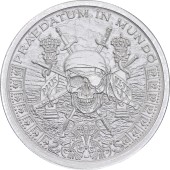 Серебряный раунд 1oz Пиратский Череп (Кусочки восьми из серии "Серебряный Щит")"