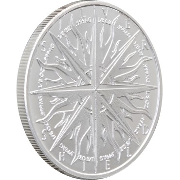 Срібний раунд 1oz Піратський Череп (Шматочки восьми з серії "Срібний Щит")