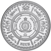 Серебряная монета 1oz Мифические Существа: Кракен 1 доллар 2026 Ниуэ