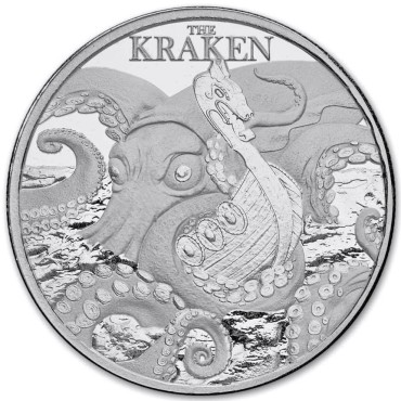 Срібна монета 1oz Міфічні Істоти: Кракен 1 долар 2026 Ніуе
