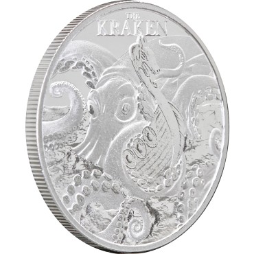 Серебряная монета 1oz Мифические Существа: Кракен 1 доллар 2026 Ниуэ