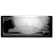 Серебряная банкнота 4oz "100 долларов" 2025 США  (пруф, цветная)