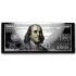 Серебряная банкнота 4oz "100 долларов" 2025 США  (пруф, цветная)
