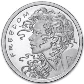 Серебряный раунд 1oz Свободная Девушка 2026 США
