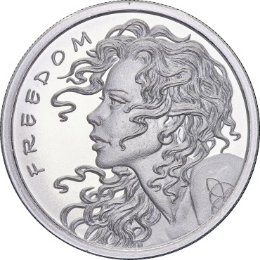 Серебряный раунд 1oz Свободная Девушка 2026 США