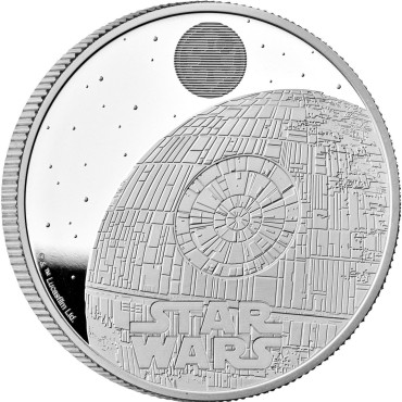 Купить-Серебряная монета 1oz Звездные Войны: Звезда Смерти 2 фунта 2024 Великобритания (пруф) в Киеве с доставкой по всей Украин