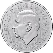 Серебряная монета 1oz Королевский Герб 2 английских фунта 2026 Великобритания