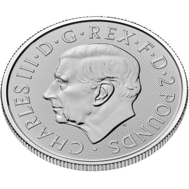 Серебряная монета 1oz Королевский Герб 2 английских фунта 2026 Великобритания