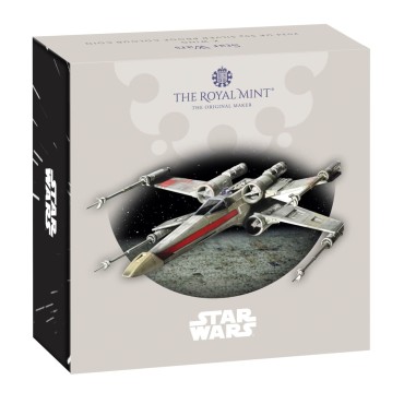 Купити-Срібна монета Зоряні Війни: X-Wing 50 пенсів 2024 Великобританія (пруф, кольорова) у Києві з доставкою по всій Україні