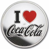 Срібний раунд 1oz Coca-Cola 140-річчя США (кольоровий)