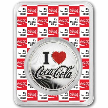 Срібний раунд 1oz Coca-Cola 140-річчя США (кольоровий)
