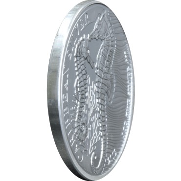 Срібна монета 1oz Морський Коник 1 долар 2019 Барбадос