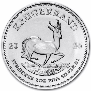 Срібна монета 1oz Крюгерранд 1 ранд 2026 Південна Африка