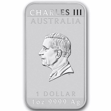 Срібна монета 1oz Рік Коня 1 долар 2026 Австралія (прямокутна)