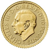 Золота монета 1/10oz Британія 10 англійських фунтів 2023 Великобританія