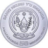 Серебряная монета 1oz Корабль Крузенштерн 50 франков 2026 Руанда