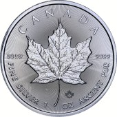 Серебряная монета 1oz Кленовый Лист 5 долларов 2026 Канада