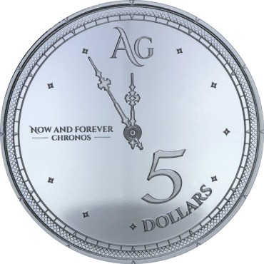 Серебряная монета 1oz Хронос 5 долларов 2019 Токелау